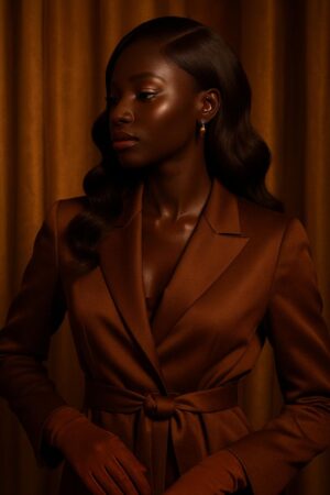 Aime-toi N°41 – Longue Sculptée – Brun Chocolat Profond™ – 22″ – Sublime les visages ovales, triangulaires inversés et cœur – Cheveux Naturels Indiens