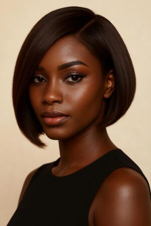 Aime-toi N°52, Carré Lisse Structuré – Brun Foncé Profond™ (#2) – 10″ – Illumine toutes les formes de visages – Cheveux Naturels Indiens