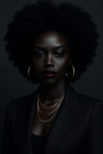 Aime-toi N°10 – Afro Sculptée Naturelle™ – Noir Élégant™ – 10" – Rééquilibre les visages fins, rectangulaires et oblongs – Cheveux Naturels Indiens