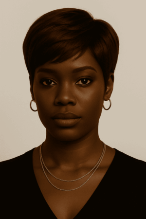 Affirmée – Pixie Sculpté – Acajou Sublime™ – 6" – Affine les visages ronds et cœur – Cheveux Naturels Indiens
