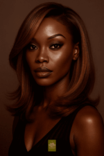 Aime-toi N°38 – Lisse Contouré – Brun Miel Doré™ – 18" – Illumine tous les visages – Cheveux Naturels Indiens