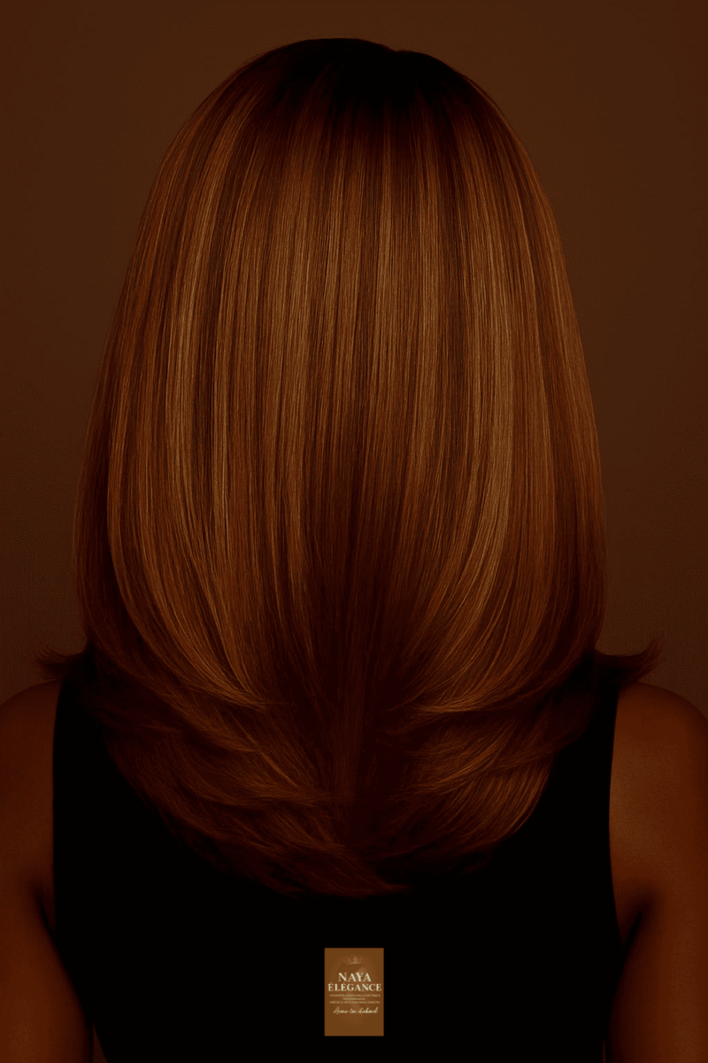 Aime-toi N°38 – Lisse Contouré – Brun Miel Doré™ – 18" – Illumine tous les visages – Cheveux Naturels Indiens