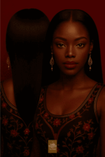 Aime-toi N°39 – Lisse Classique Profond – Noir Élégant™ (#1B) – 22" – Sublime les visages Ébène et Neutres – Cheveux Naturels Indiens