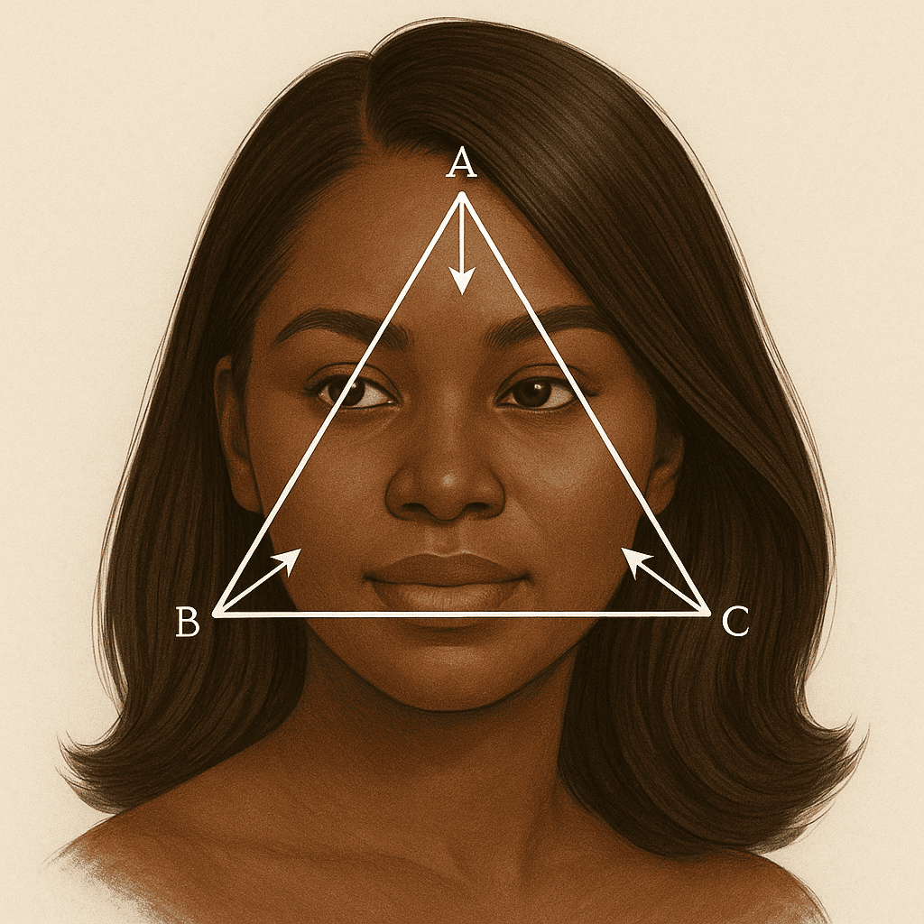 le triangle d'or du visagisme