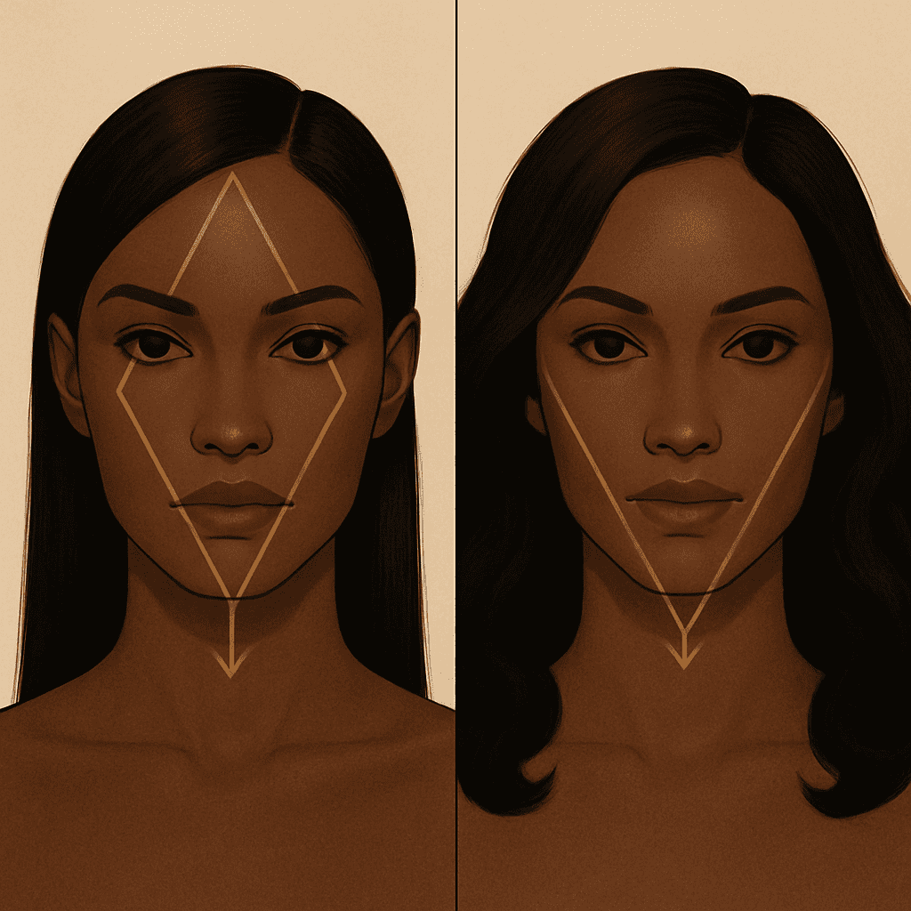 Visage triangulaire inversé versus Visage en coeur