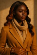 Aime-toi N°47 – Longue Ondulée Sculptée – Brun Caramel Doré™ (#4/27) – 20″ – Réchauffe et équilibre les visages ovales, carrés et cœur – Cheveux Naturels Indiens