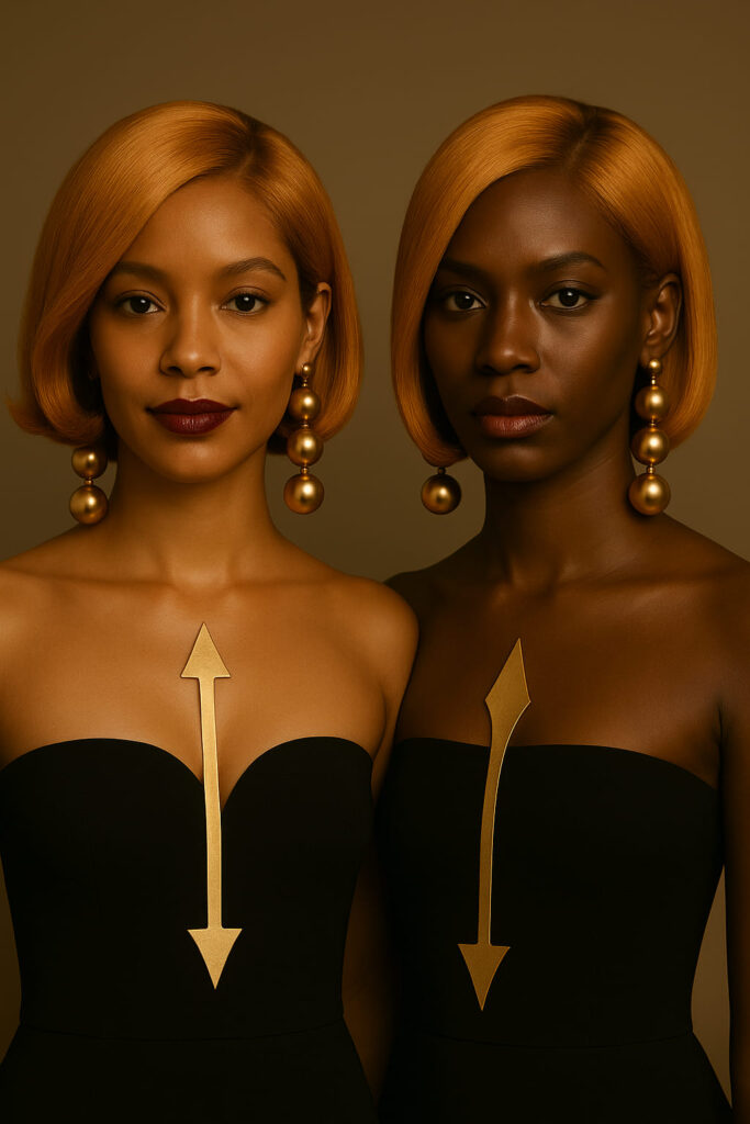 Visage en coeur versus Visage triangulaire inversé: leurs lignes de force ne conduisent pas la lumière de la même manière