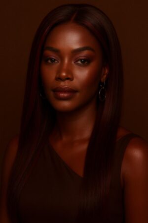 Aime-toi N°59 – Rouge Vin Profond™ (33/530) – Lisse Affinant™, 22" en Cheveux Naturels Indiens