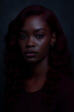 Aime-toi N°60 – Perruque Rouge Bissap Royal™ (99J) – Ondulée Profonde Élégance Sculptée 22" – Cheveux Naturels Indiens