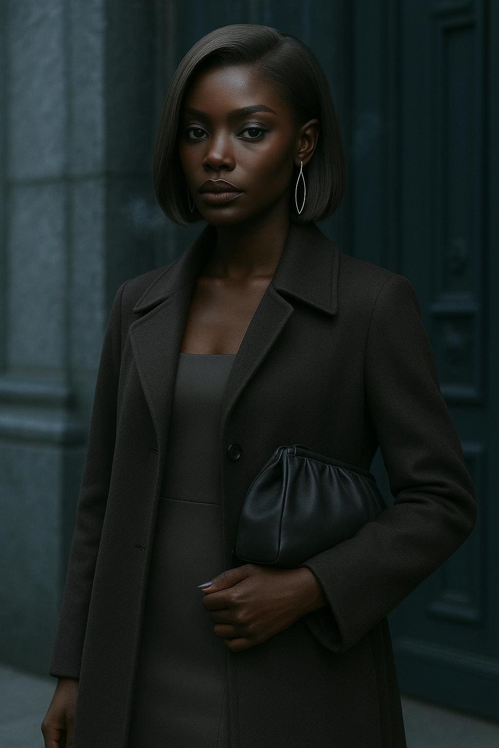 LE MANTEAU ICONIQUE CAFÉ FORT™ — Le Brun Graphite Froid™