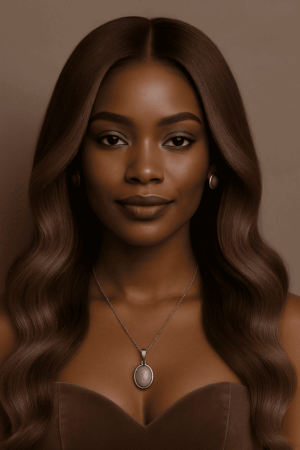 Perruque Parfaite Teint Froid N°2 – Taupe Brun Froid Satiné™ - Longue wavy disciplinée, 22″, sans colle – Cheveux Naturels Indiens