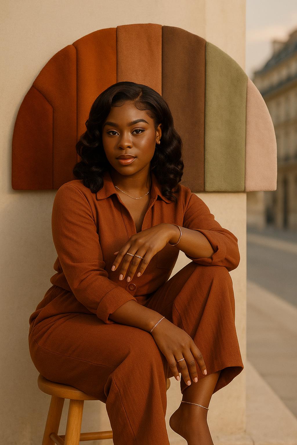 Les Profils Colorimétriques Africains — CHOCOLAT ACAJOU™ : la chaleur disciplinée du feu rouge