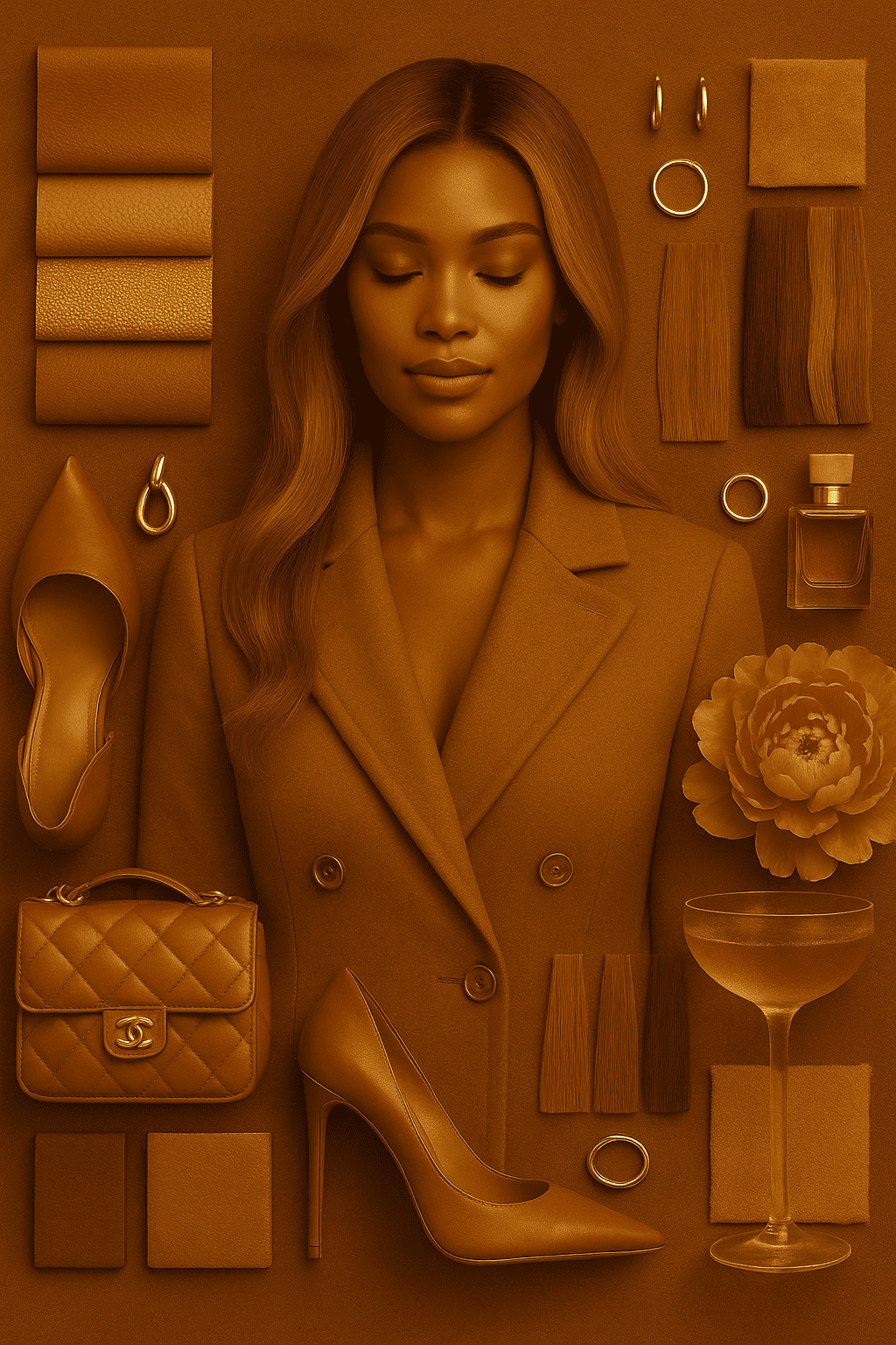 ✨ La Palette Complète Textile + Cheveux + Bijoux de la Queen Cœur Miel™