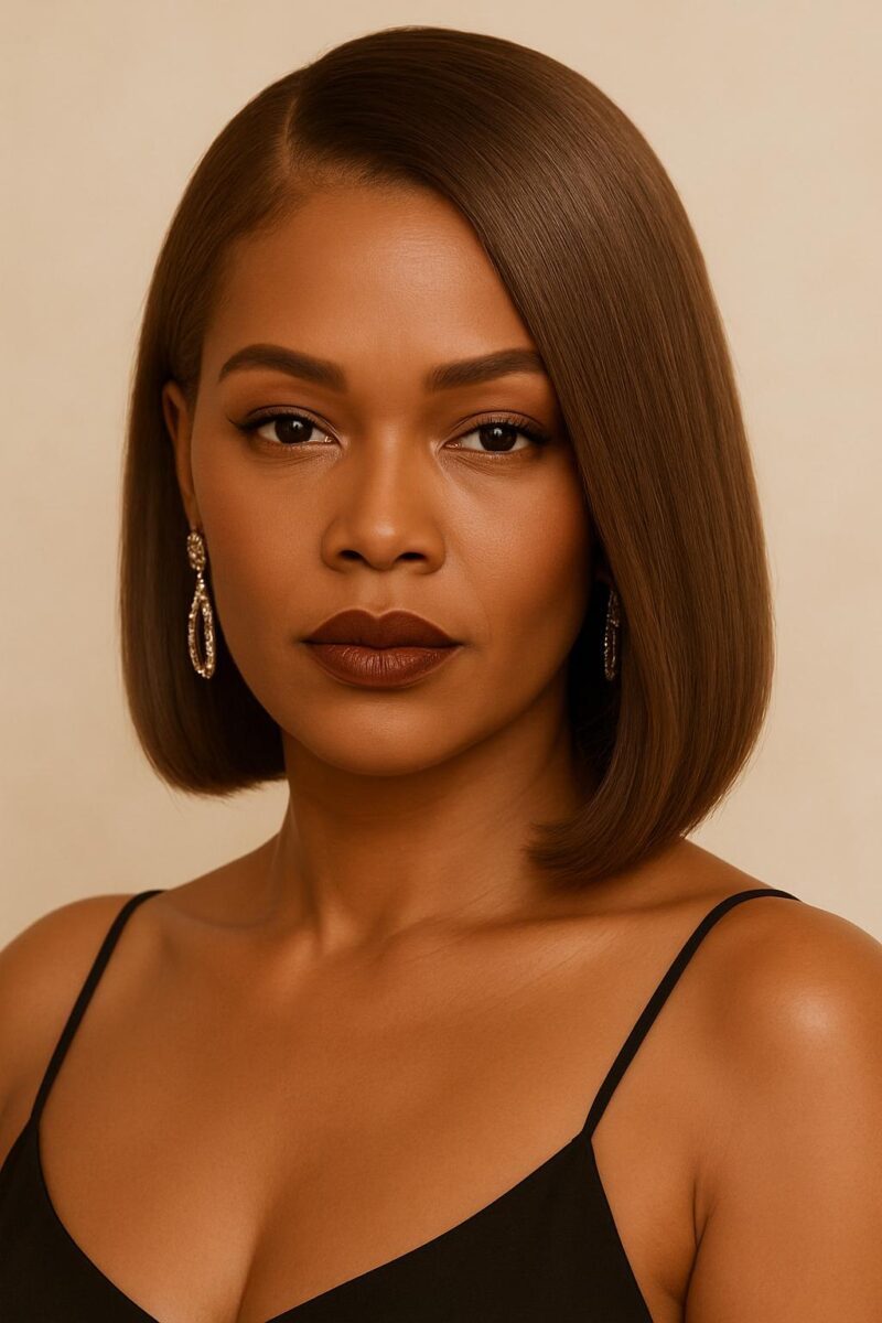 Absolu Hair N°06 — Carré Lisse Sculptural, Cheveux Vierges de Luxe • Prêt-à-porter Haute Précision