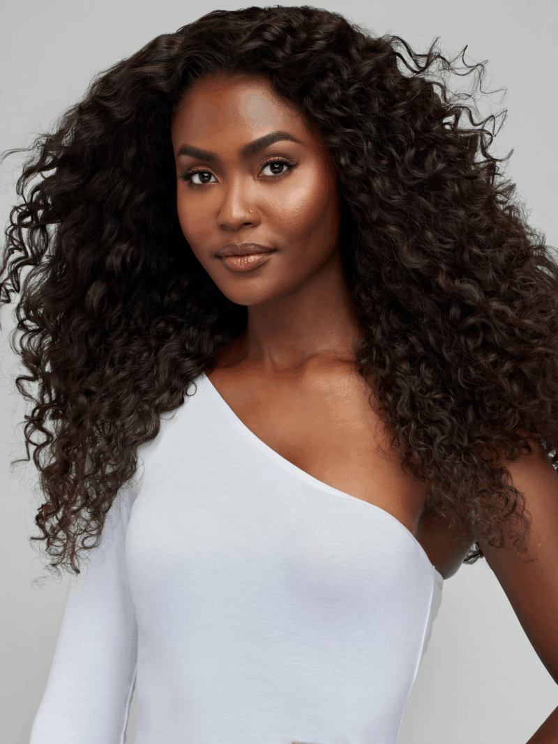 Absolu Hair N°02– Curly en cheveu vierge indien – 24" – Sublime les Ovales et Carrés – Closure 5x5
