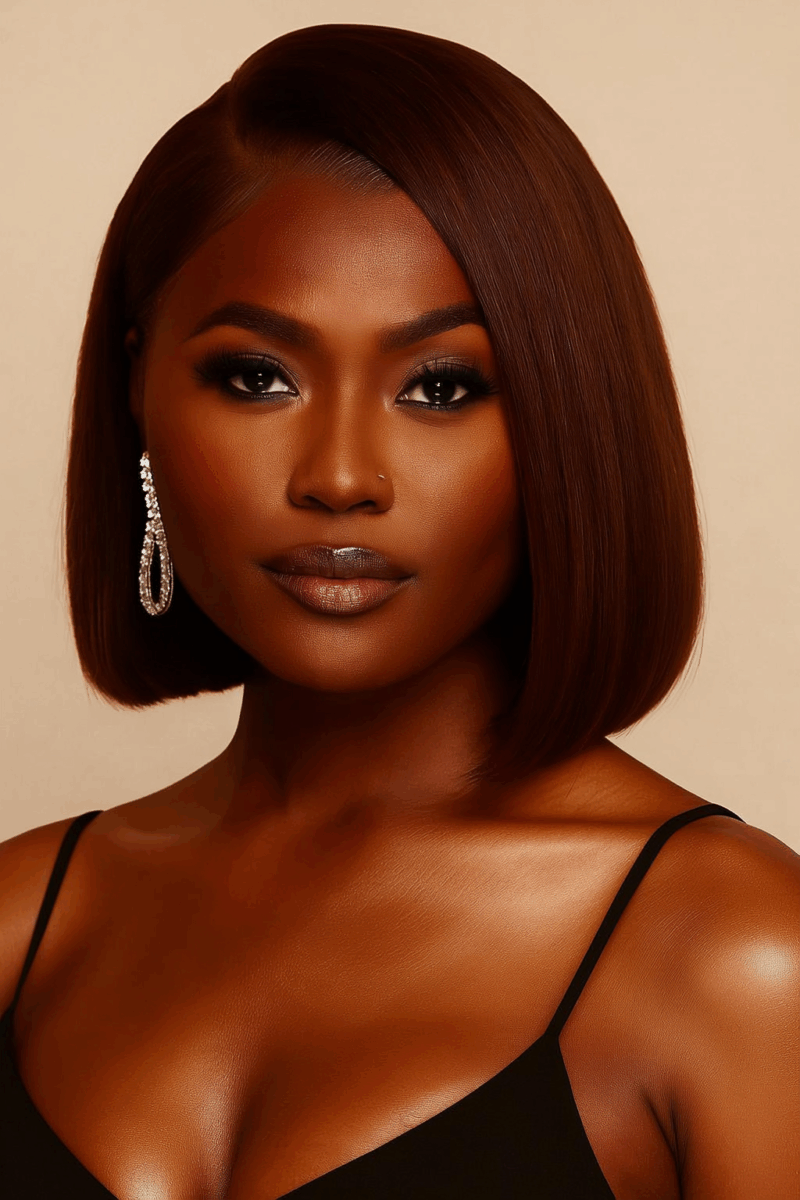 Absolu Hair N°06 — Carré Lisse Sculptural, Cheveux Vierges de Luxe • Prêt-à-porter Haute Précision