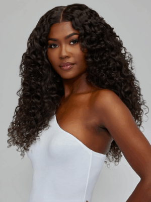 Absolu Hair N°02– Curly en cheveu vierge indien – 24" – Sublime les Ovales et Carrés – Closure 5x5 avec raie libre