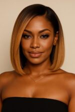 Absolu Hair N°03 Couleur T1B27– Beauté Tous Visages, Carré Lisse, Cheveux vierges cambodgiens (Closure 5X5 HD, 12")